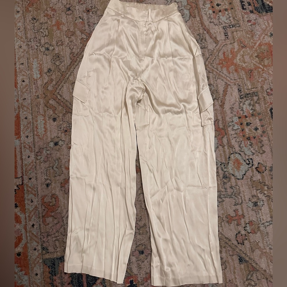 Frankie Shop satin cargo pants (sorry they need a steam!)